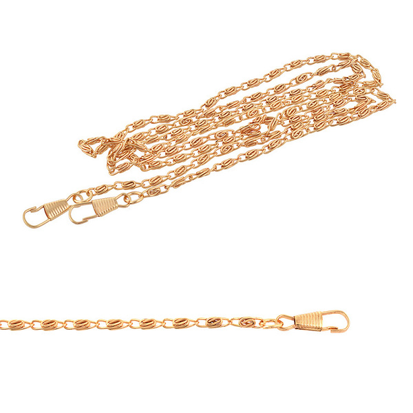 Цепочка для сумки с карабинами, ремень для клатча, 120 см, золото ...