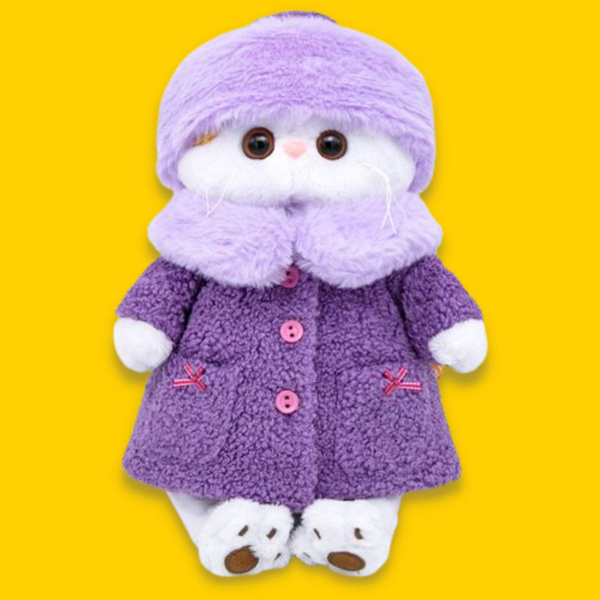 Мягкая игрушка Basik&Co подружка кота Басика - кошечка Ли-Ли в лиловой ...