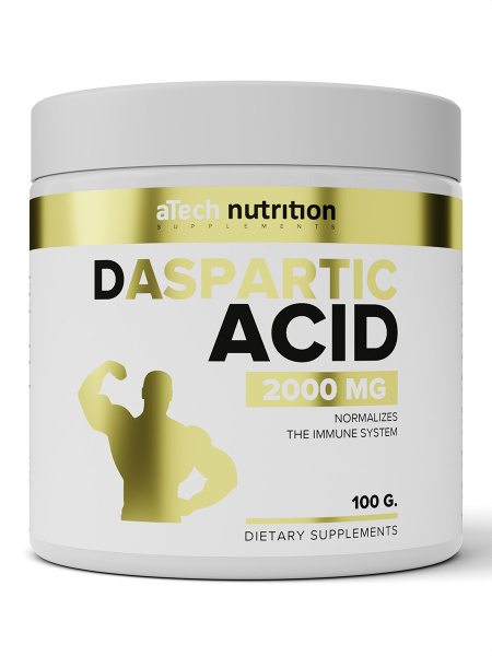 Аспарагиновая кислота 100 гр 50 порций D Aspartic Acid DAA aTech ...