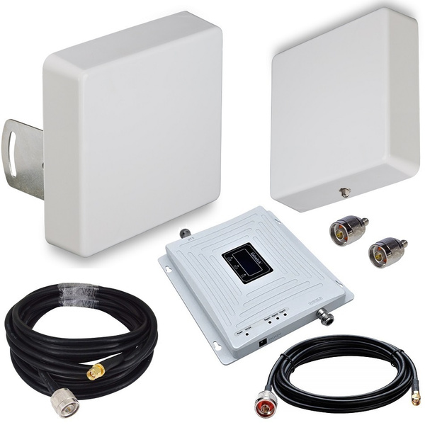 Комплект усиления 4G 3G 2G - LTE UMTS GSM DCS - 900/1800/2100 МГц - для ...