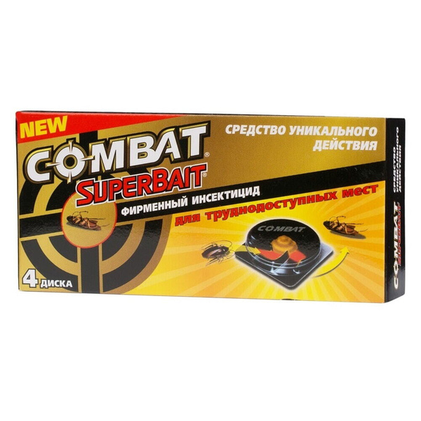 Combat (Комбат) Super Bait ловушки-домики от тараканов, 4 шт - купить с ...