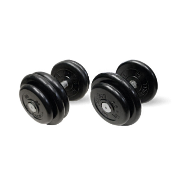 Гантели Mb Barbell MB-FdbM-B38,5 чёрная, неразборная, с вращающающейся ...