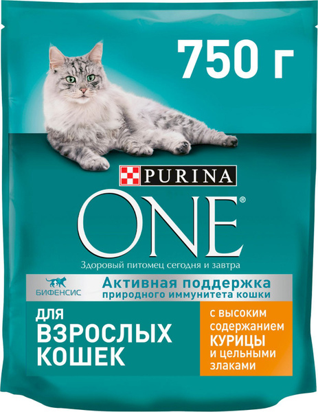 Purina One / Сухой корм Пурина Уан для Взрослых кошек Курица и цельные ...