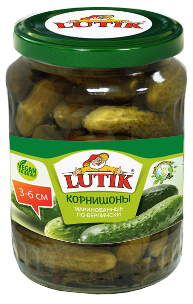 Огурцы Lutik корнишоны маринованные по-берлински, 370мл - купить с ...
