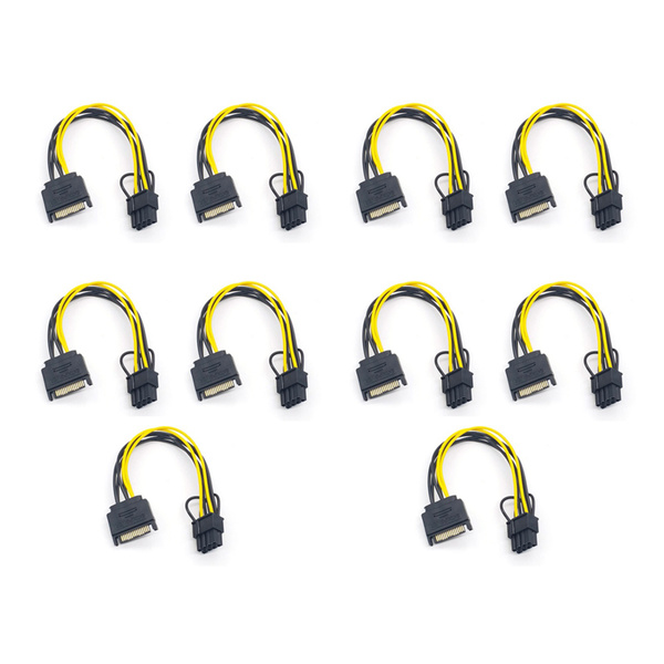 10 шт. 15-контактный разъем SATA папа на 8-контактный разъем PCI-E ...