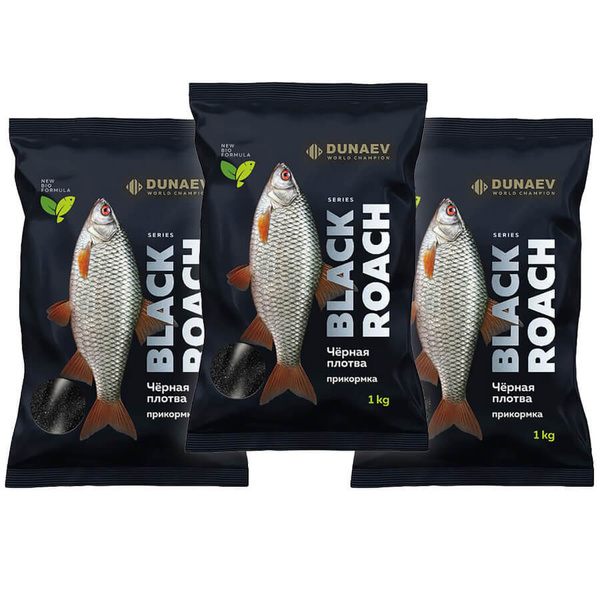 Прикормка для рыбалки Дунаев DUNAEV BLACK Series 1 кг ROАCH (Плотва) 3 ...