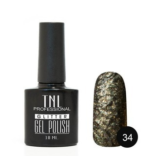 TNL Professional Гель-лак - Glitter № 34 - Мокрый асфальт (10 мл ...