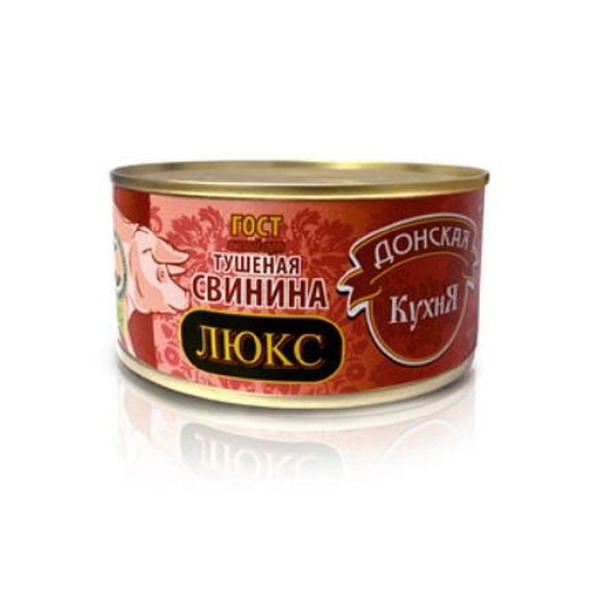 Тушенка Донская Кухня Люкс из свинины 325 г - купить с доставкой по ...