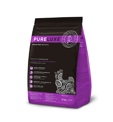 PureLuxe корм для мелких и карликовых пород собак с индейкой, горошком ...