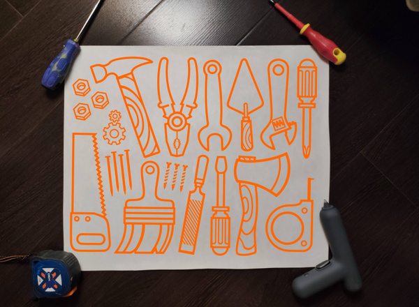 Наклейки для инструментов / строительные инструменты / маркировка на ...