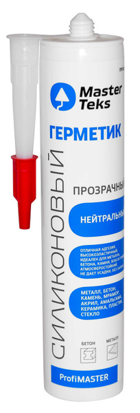 Силиконовый Герметик MasterTeks, Для металла, прозрачный - купить по ...