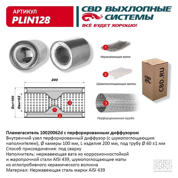 Пламегаситель CBD PLIN128 - CBD арт. PLIN128 - купить по выгодной цене ...