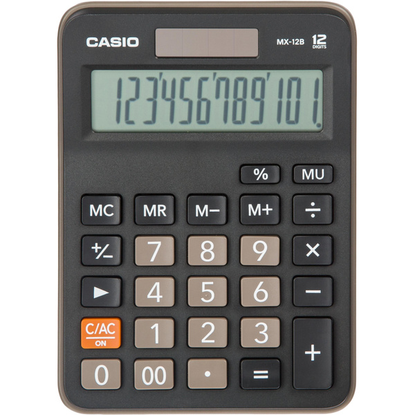 Калькулятор настольный, CASIO MX-12B, 12 разряд, черный - купить с ...