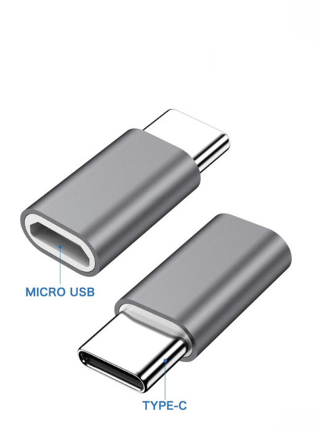 Переходник TYPE-C - MicroUSB / Адаптер Микро ЮСБ / USB адаптер Type C ...