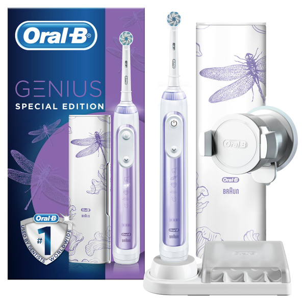 Электрическая зубная щетка Oral-B Genius Стрекоза Орхидея Пурпурная ...