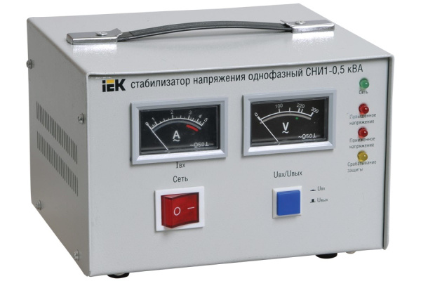 Стабилизатор напряжения IEK СНИ1 0.5кВА однофазный серый (IVS10-1-00500 ...