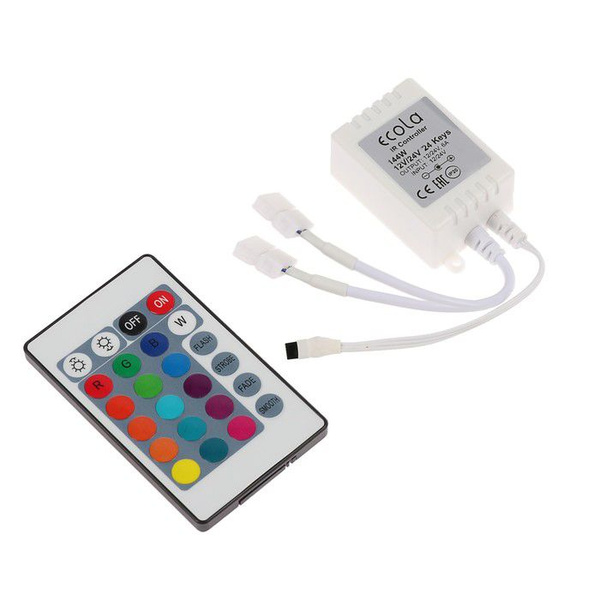 Контроллер для цветной RGB светодиодной ленты с ИК пультом управления ...