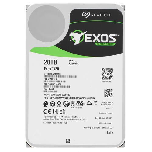 20 ТБ Внутренний жесткий диск Seagate Exos X20 (ST20000NM007D ...