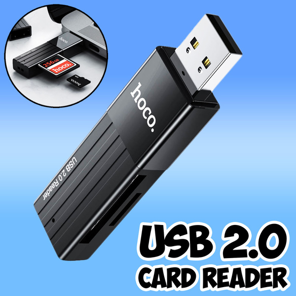 USB 2.0 картридер HOCO переходник для SD и microSD карт флешек - купить ...