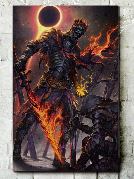 Картина интерьерная на дереве Игры Dark Souls 3 ( Дарк соулс, Миядзаки ...