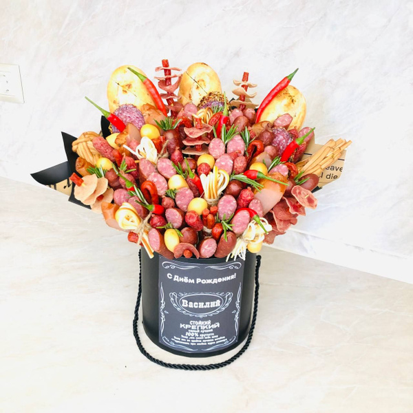 Мужской букет из снеков 2кг - купить с доставкой по выгодным ценам в ...