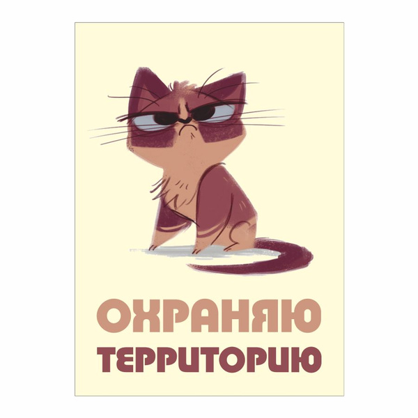 Табличка, осторожно злой кот, прикол, на дверь, на забор, 25 см, 18 см ...
