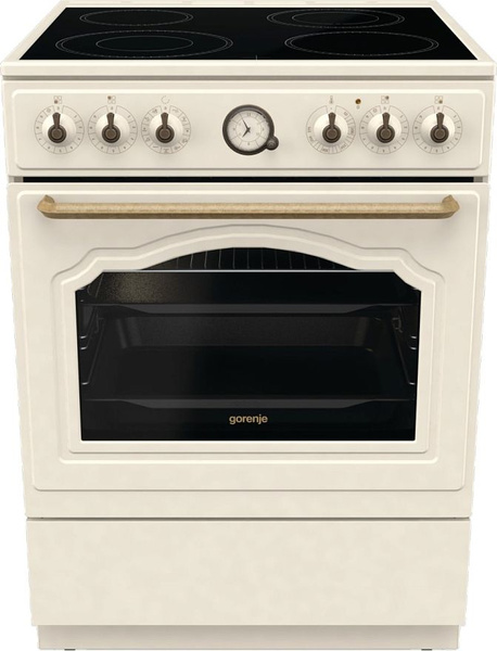 Плита Электрическая Gorenje GECS6B70CLI бежевый стеклокерамика (без ...