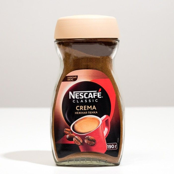 Кофе растворимый Nescafe Classic Крема ст/б, 190 г - купить с доставкой ...