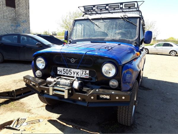 Бампер передний силовой УАЗ 469, Хантер РУБИКОН-1 без кенгурина ...