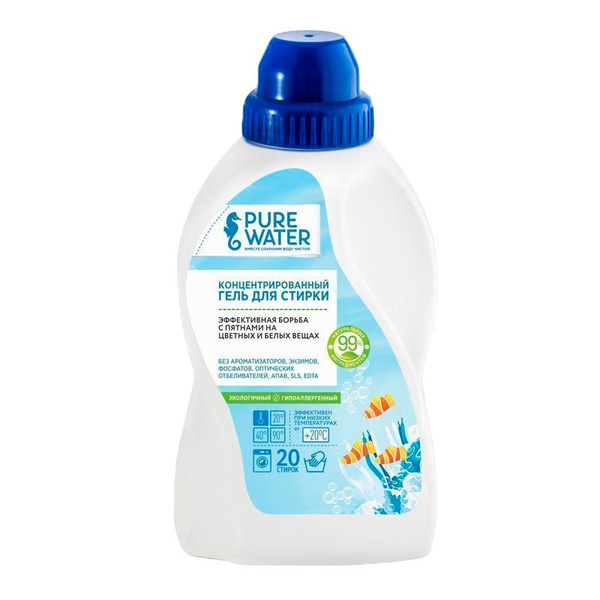 Pure Water Концентрированный гель для стирки 480 мл - купить с ...