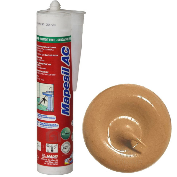 Герметик силиконовый Mapei Mapesil AC №135 золотой песок 310 мл купить ...