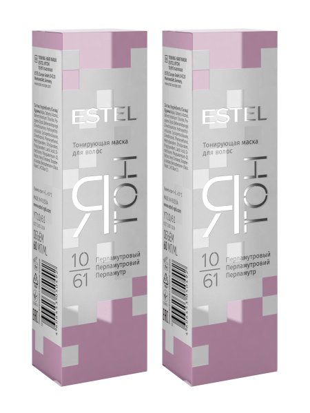 Estel Тонирующая маска для волос ЯТОН, 10/61 Перламутровый, (набор, 2шт ...