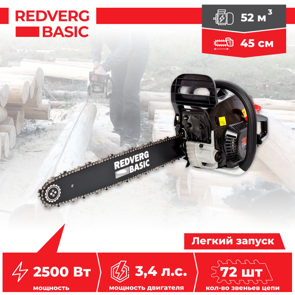 Бензопила RedVerg Basic GC-52 - купить с доставкой по выгодным ценам в ...