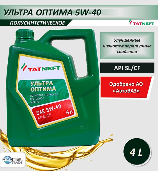 Масло моторное TATNEFT 5W-40 Полусинтетическое - купить в интернет ...