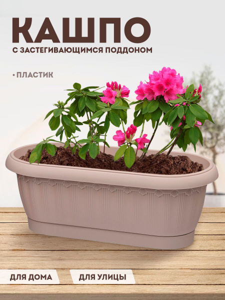 Характеристики Кашпо, горшок для цветов, растений пластиковый для ...