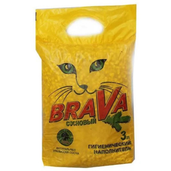 Наполнитель древесный впитывающий BRAVA Сосновый Эко 3л купить на OZON ...