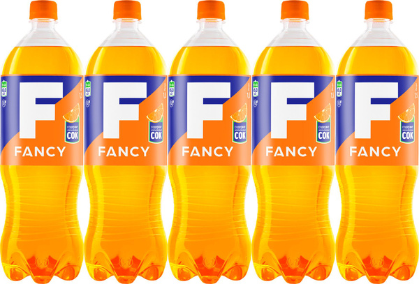 Газированный напиток Fancy Очаково 1,5 л, комплект: 5 упаковок по 1500 ...