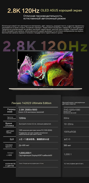 Ноутбук ASUS Zenbook 14 X OLED 2023, розовый купить по низкой цене ...