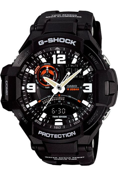 Противоударные мужские наручные часы Casio GA-1000-1A коллекции G-Shock ...