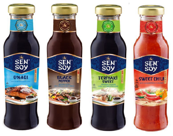 Sen Soy Premium соусы Терияки Сладкий, Черный Перец, Унаги, Чили ...