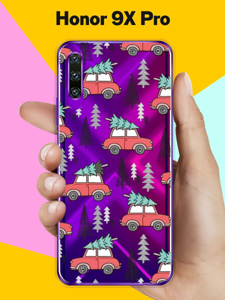 Силиконовый чехол на Honor 9X Pro Узор с машинами / для Хонор 9 Икс Про ...
