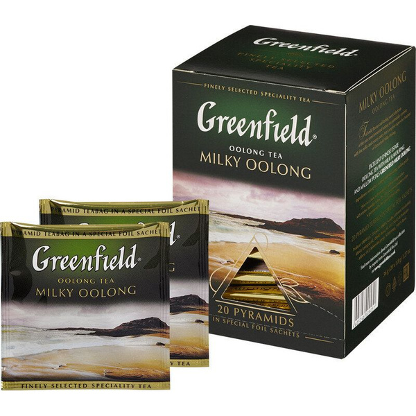 Greenfield Чай в пирамидках Milky Oolong, зеленый, 20 пакетиков ...