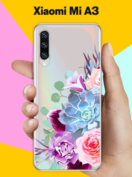 Силиконовый чехол на Xiaomi Mi A3 Цветы 10 / для Сяоми Ми А3 - купить с ...