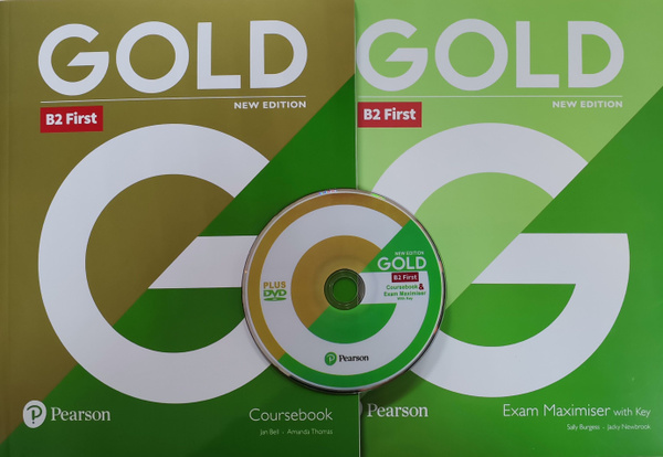 Gold B2 First New Edition комплект: Coursebook + Exam Maximiser + DVD