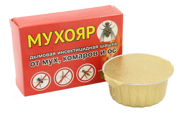 Мухояр дымовая шашка, средство от мух ВХ - купить с доставкой по ...