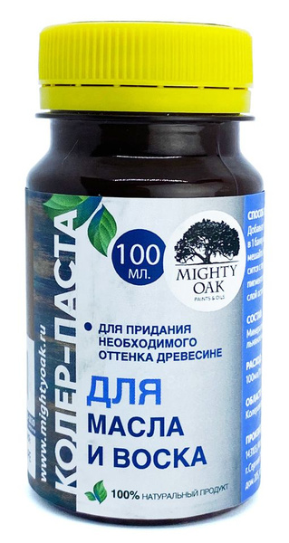 Краска Колер-паста Mighty Oak К-70 0.1 л цвет махагон - купить в ...