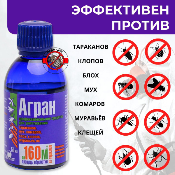 Агран 50 мл от насекомых - купить с доставкой по выгодным ценам в ...