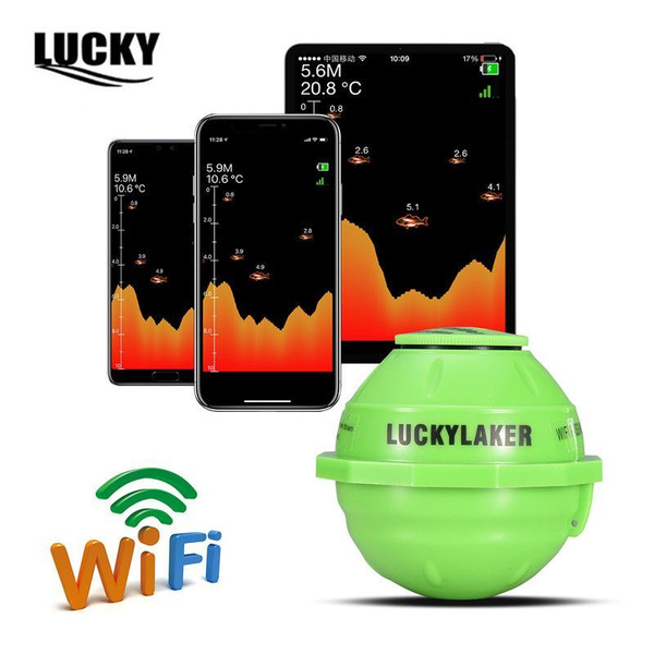 Lucky FF916 Портативный эхолот Deep Sea 135ft (45m) Беспроводной эхолот ...