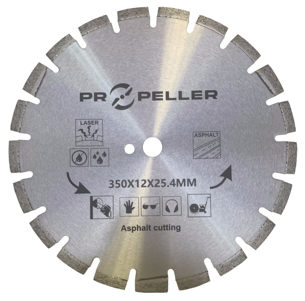 Диск алмазный по асфальту 350 x 12 x 25,4 сегментный отрезной PROPELLER ...
