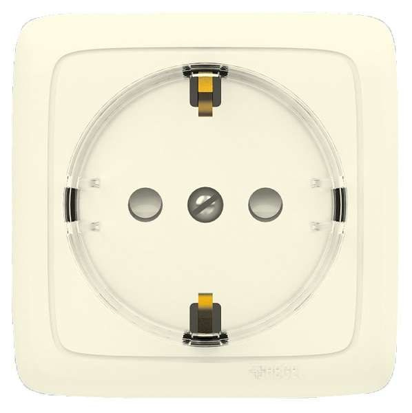 Розетка 1-м ОП Альфа 16А IP20 250В с заземл. защ. шторки с изолир ...